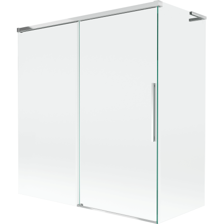 Mexen Rox L fürdőkádparaván kétszárnyú toló 150 + 70 x 150 cm, átlátszó, króm - 8C9L-150-070-01-00