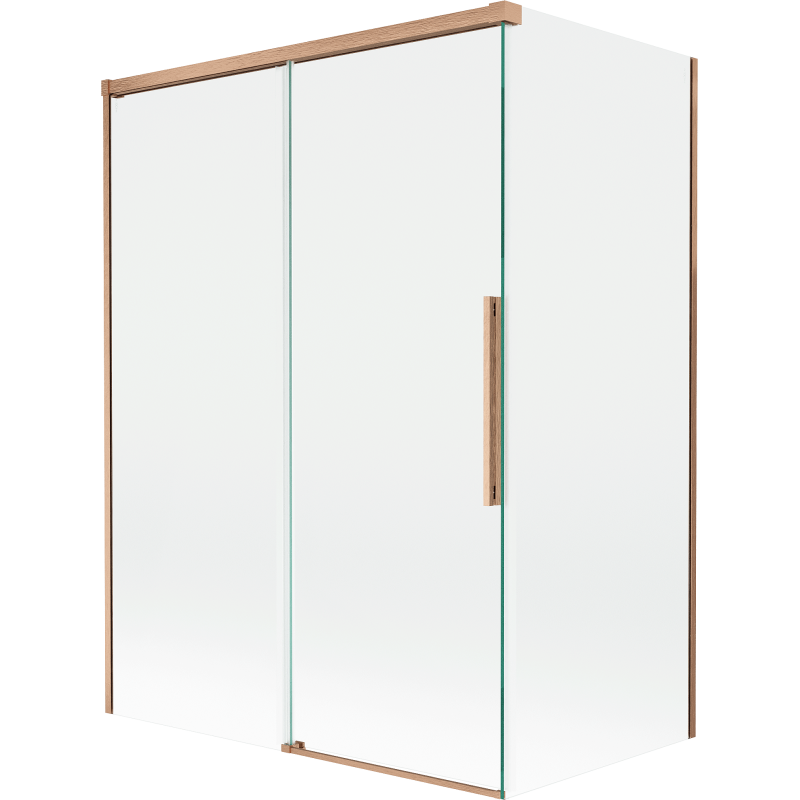 Paravan cadă Mexen Rox cu 2 aripi glisante 120 + 70 x 150 cm, transparent, cupru periat - 8C9-120-070-65-00