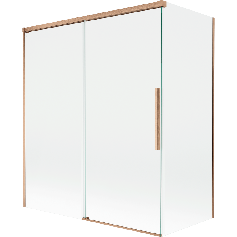 Mexen Rox paravan de duș 2-panel glisabil 140 + 70 x 150 cm, transparent, cupru periat - 8C9-140-070-65-00
