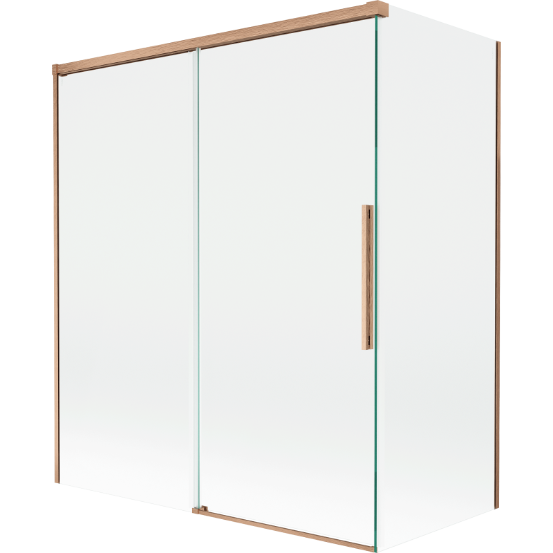 Mexen Rox paravan de duș cu 2 canaturi glisant 140 + 70 x 150 cm, transparent, cupru periat - 8C9-140-070-65-00