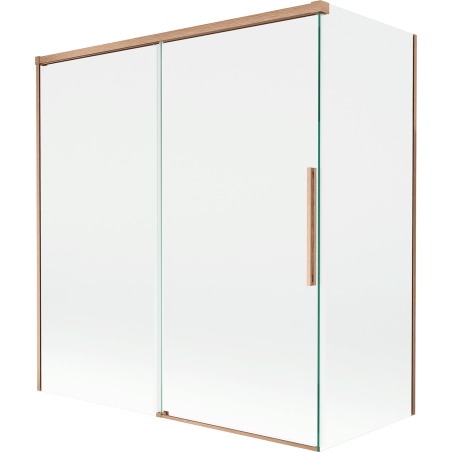 Mexen Rox paravan de baie cu 2 aripi glisante 150 + 70 x 150 cm, transparent, cupru periat - 8C9-150-070-65-00