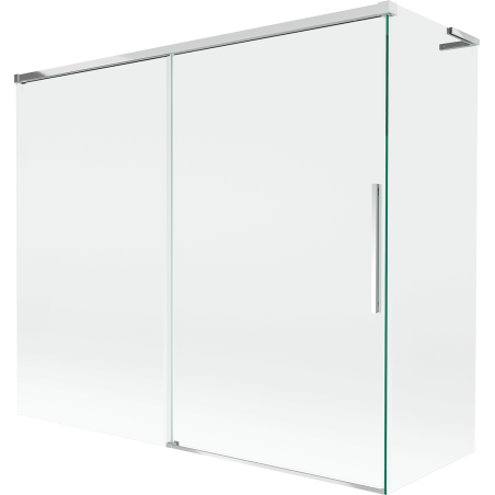Mexen Rox L paravan de cadă cu 2 aripi glisante 180 + 80 x 150 cm, transparent, crom - 8C9L-180-080-01-00