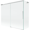 Mexen Rox L paravan de cadă cu 2 aripi glisante 180 + 80 x 150 cm, transparent, crom - 8C9L-180-080-01-00