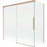 Mexen Rox panou de baie cu 2 aripi glisante 160 + 70 x 150 cm, transparent, cupru periat - 8C9-160-070-65-00