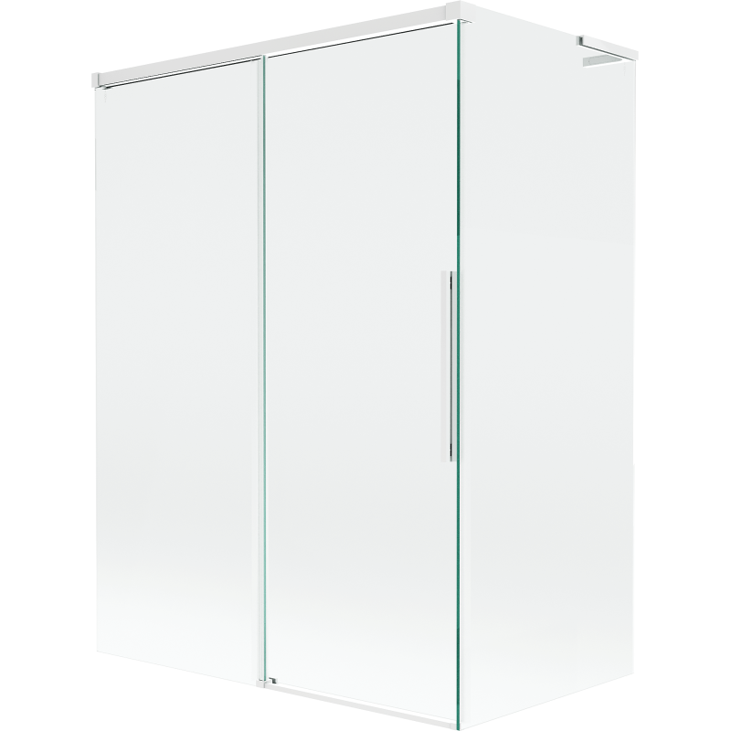 Mexen Rox L paravan de cadă 2-panouri culisante 120 + 70 x 150 cm, transparent, alb - 8C9L-120-070-20-00