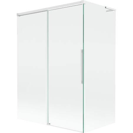 Mexen Rox L paravan baie cu 2 uși glisante 120 + 70 x 150 cm, transparent, alb - 8C9L-120-070-20-00
