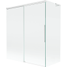 Mexen Rox L fürdőkádparaván, 2 szárnyú tolóajtó, 140 + 70 x 150 cm, áttetsző, fehér - 8C9L-140-070-20-00