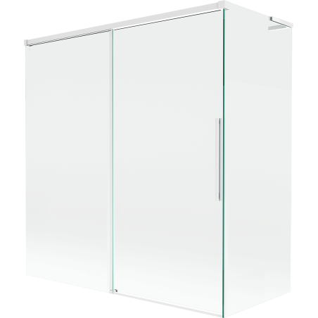 Mexen Rox L paravan cadă cu 2 canaturi glisante 150 + 70 x 150 cm, transparent, alb - 8C9L-150-070-20-00