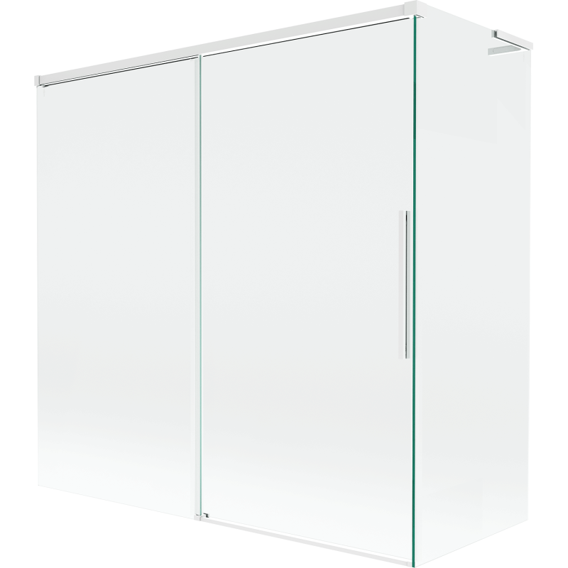 Mexen Rox L paravan pentru cadă, cu 2 uși culisante 160 + 70 x 150 cm, transparent, alb - 8C9L-160-070-20-00
