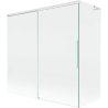 Mexen Rox L paravan pentru cadă, cu 2 uși culisante 160 + 70 x 150 cm, transparent, alb - 8C9L-160-070-20-00