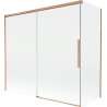 Mexen Rox paravan de cadă 2-pliant extensibil 170 + 80 x 150 cm, transparent, cupru periat - 8C9-170-080-65-00