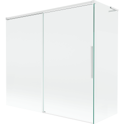 Mexen Rox L 2-szárnyú, eltolható kádparaván 170 + 75 x 150 cm, átlátszó, fehér - 8C9L-170-075-20-00