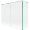 Mexen Rox L 2-szárnyú, eltolható kádparaván 170 + 75 x 150 cm, átlátszó, fehér - 8C9L-170-075-20-00