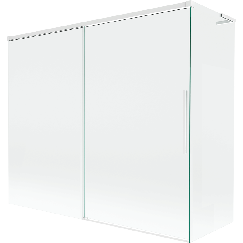 Mexen Rox L paravan cadă cu 2 uși glisante 190 + 80 x 150 cm, transparent, alb - 8C9L-190-080-20-00