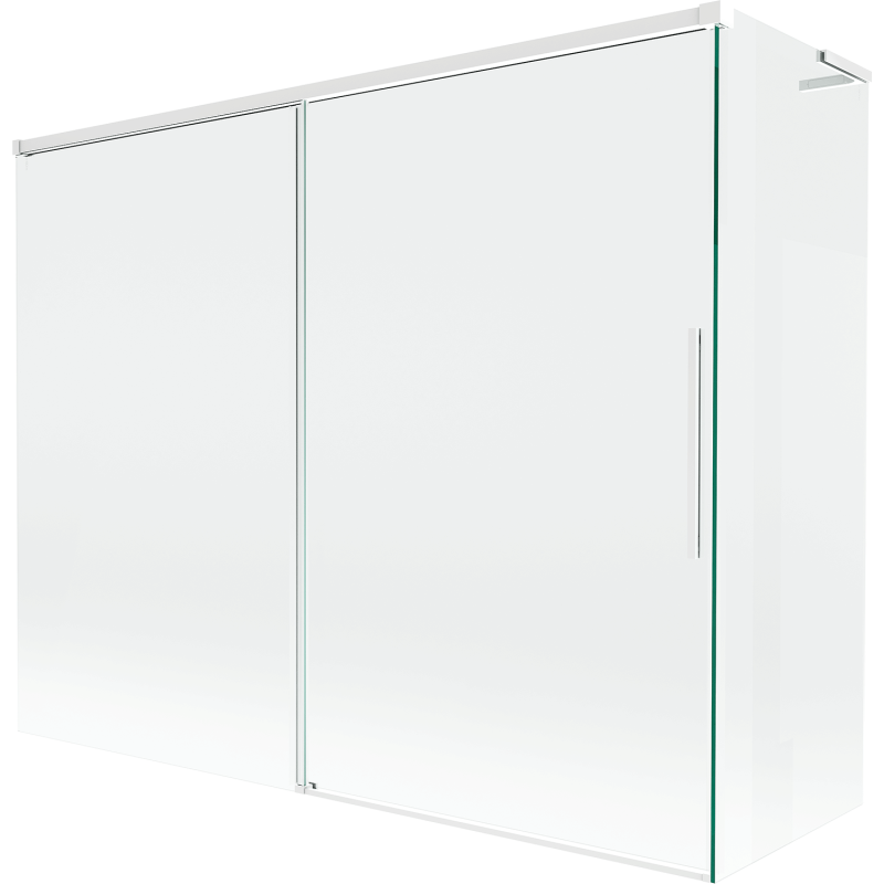 Mexen Rox L paravan de baie cu 2 uși glisante 190 + 90 x 150 cm, transparent, alb - 8C9L-190-090-20-00