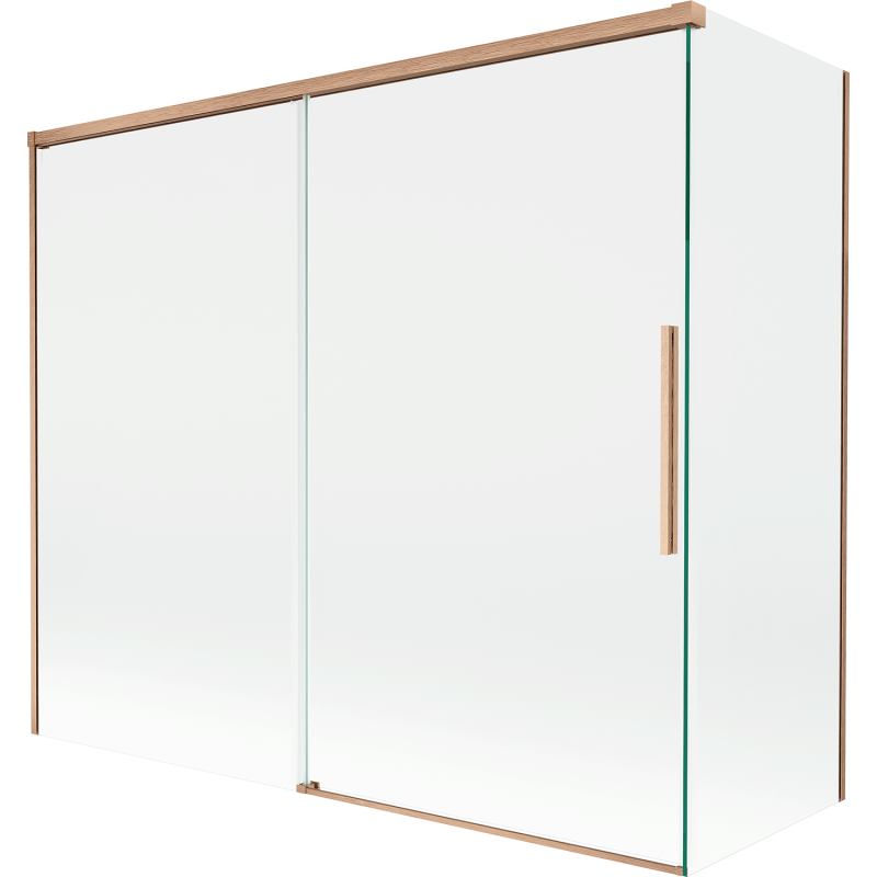 Mexen Rox paravan de duș pentru cadă cu 2 uși glisante 180 + 90 x 150 cm, transparent, cupru periat - 8C9-180-090-65-00