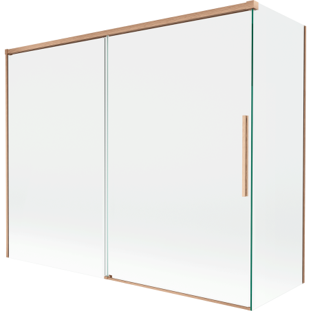 Mexen Rox paravan pentru cadă, culisant cu 2 uși 190 + 90 x 150 cm, transparent, cupru periat - 8C9-190-090-65-00