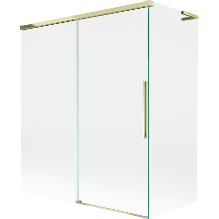 Mexen Rox L kádparaván 2 szárnyú tolóajtós 140 + 70 x 150 cm, átlátszó, arany - 8C9L-140-070-50-00