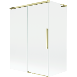 Mexen Rox L kádparaván, 2-szárnyú, toló, 120 + 70 x 150 cm, átlátszó, arany - 8C9L-120-070-50-00