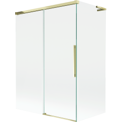 Mexen Rox L paravan cadă, 2 uși glisante, 120 + 70 x 150 cm, transparent, auriu - 8C9L-120-070-50-00