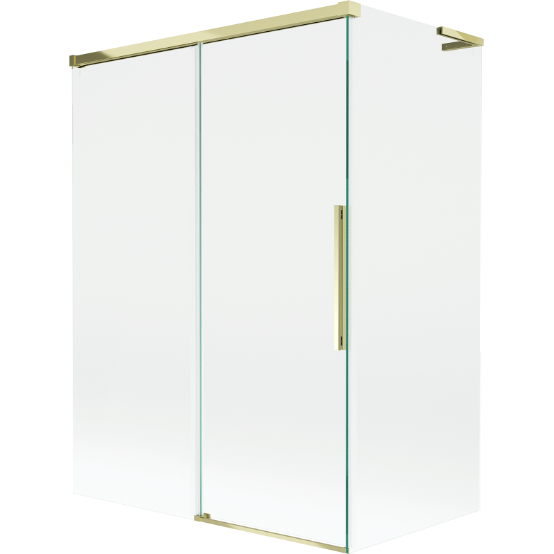 Mexen Rox L paravan de cadă cu 2 uși glisante 120 + 70 x 150 cm, transparent, auriu - 8C9L-120-070-50-00
