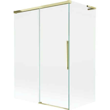 Mexen Rox L paravan de cadă cu 2 uși glisante 120 + 70 x 150 cm, transparent, auriu - 8C9L-120-070-50-00