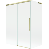 Mexen Rox L kádparaván, 2-szárnyú, toló, 120 + 70 x 150 cm, átlátszó, arany - 8C9L-120-070-50-00