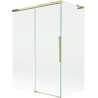 Mexen Rox L paravan cadă, 2 uși glisante, 120 + 70 x 150 cm, transparent, auriu - 8C9L-120-070-50-00