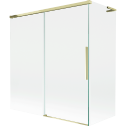 Mexen Rox L paravan cadă glisant cu 2 uși 150 + 70 x 150 cm, transparent, auriu - 8C9L-150-070-50-00