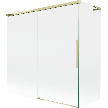 Mexen Rox L 2-szárnyú eltolható fürdőkádparaván 160 + 75 x 150 cm, átlátszó, arany - 8C9L-160-075-50-00