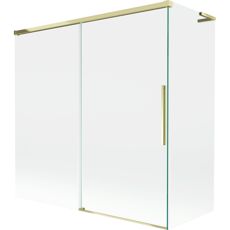Mexen Rox L 2-szárnyú, toló zuhanyfal 170 + 80 x 150 cm, átlátszó, arany - 8C9L-170-080-50-00