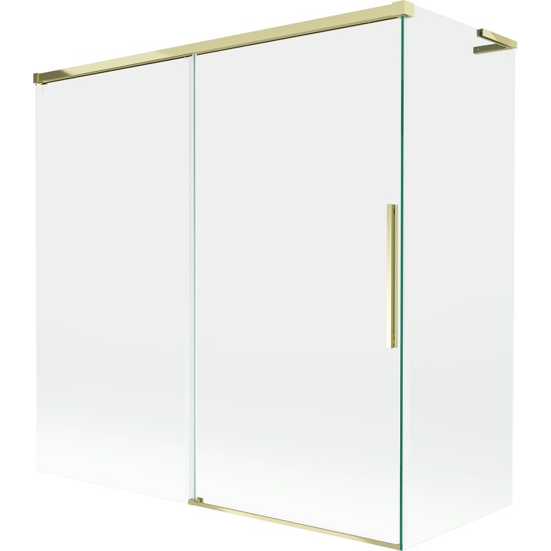 Mexen Rox L paravan de cadă, cu două aripi glisante, 170 + 80 x 150 cm, transparent, auriu - 8C9L-170-080-50-00