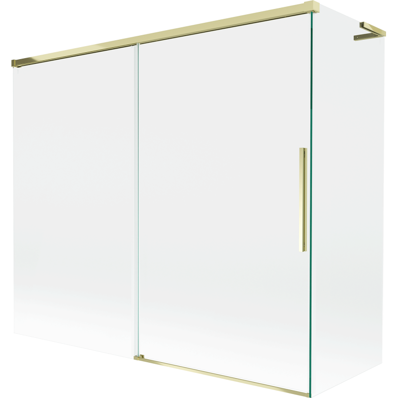 Mexen Rox L paravan de cadă cu 2 aripi culisante 180 + 80 x 150 cm, transparent, auriu - 8C9L-180-080-50-00