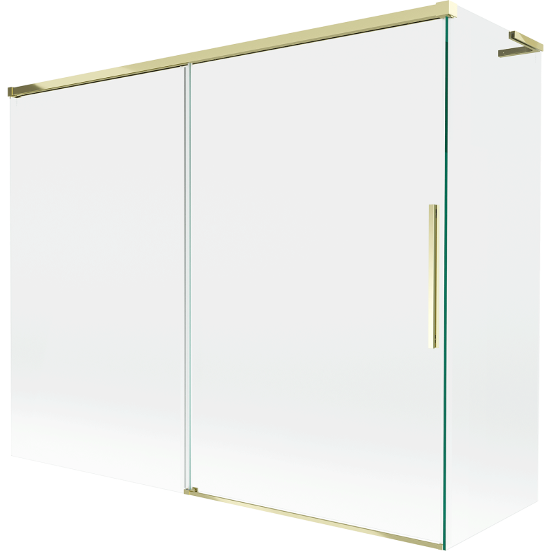 Mexen Rox L paravan cadă 2-canate glisante 190 + 80 x 150 cm, transparent, auriu - 8C9L-190-080-50-00