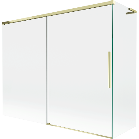Mexen Rox L Paravan Cadă 2-ulei Glisant 190 + 80 x 150 cm, transparent, auriu - 8C9L-190-080-50-00