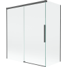 Mexen Rox paravan de duș cu 2 uși glisante 140 + 70 x 150 cm, transparent, gri mat periat - 8C9-140-070-66-00