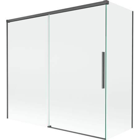 Mexen Rox paravan de duș cu 2 uși glisante 170 + 75 x 150 cm, transparent, gri armat periat - 8C9-170-075-66-00