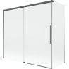 Mexen Rox paravan de duș cu 2 uși glisante 170 + 75 x 150 cm, transparent, gri armat periat - 8C9-170-075-66-00