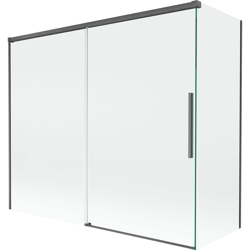 Mexen Rox paravan de baie 2-pliabil extensibil 180 + 80 x 150 cm, transparent, gri pistol periat - 8C9-180-080-66-00