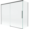 Mexen Rox paravan de baie 2-pliabil extensibil 180 + 80 x 150 cm, transparent, gri pistol periat - 8C9-180-080-66-00