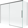 Mexen Rox paravan cadă 2-panouri culisante 190 + 90 x 150 cm, transparent, gri armat periat - 8C9-190-090-66-00