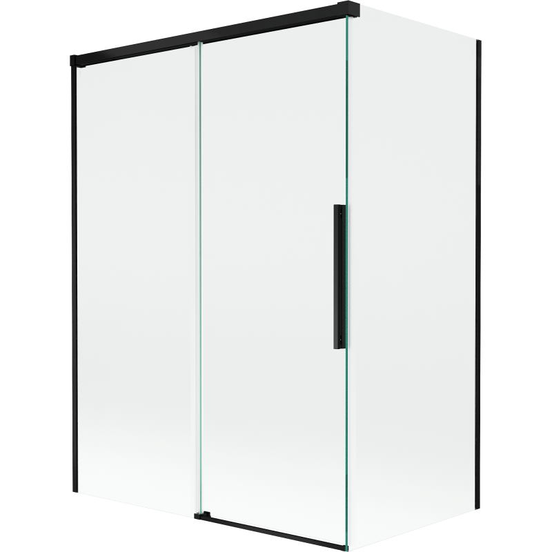 Mexen Rox 2-szárnyú toló zuhanyfal 120 + 70 x 150 cm, átlátszó, fekete - 8C9-120-070-70-00