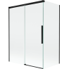 Mexen Rox paravan pentru cadă cu 2 panouri glisante 120 + 70 x 150 cm, transparent, negru - 8C9-120-070-70-00