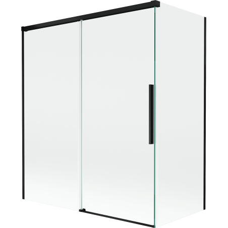 Mexen Rox paravan de cadă cu 2 aripi glisante 140 + 70 x 150 cm, transparent, negru - 8C9-140-070-70-00