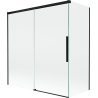 Mexen Rox paravan de baie cu 2 aripi culisante 150 + 70 x 150 cm, transparent, negru - 8C9-150-070-70-00