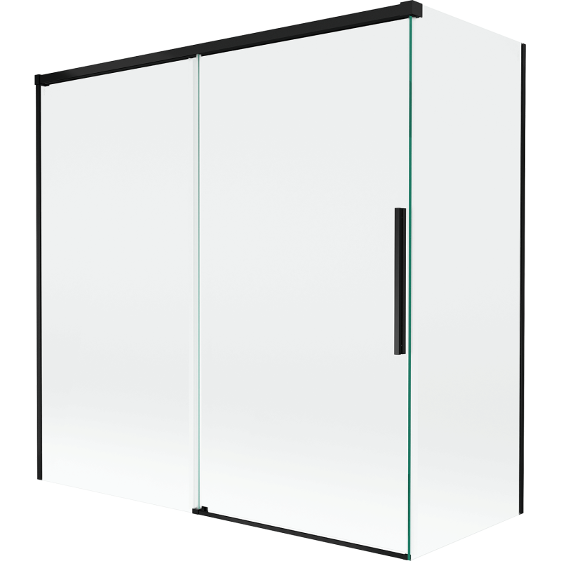 Mexen Rox paravan de baie cu 2 uși glisante 160 + 70 x 150 cm, transparent, negru - 8C9-160-070-70-00