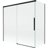 Mexen Rox paravan de baie cu 2 uși glisante 160 + 70 x 150 cm, transparent, negru - 8C9-160-070-70-00