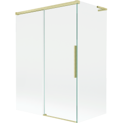 Mexen Rox L paravan cadă cu 2 uși glisante 120 + 70 x 150 cm, transparent, auriu periat - 8C9L-120-070-55-00
