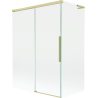 Mexen Rox L kádparaván 2-szárnyú tolóajtós 120 + 70 x 150 cm, átlátszó, arany szálcsiszolt - 8C9L-120-070-55-00