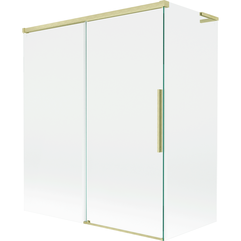 Mexen Rox L paravan de baie cu 2 uși glisante 140 + 70 x 150 cm, transparent, auriu mat - 8C9L-140-070-55-00